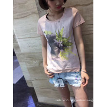 Summer Fashion Flower Printed Short Sleeve T-Shirt Clothes